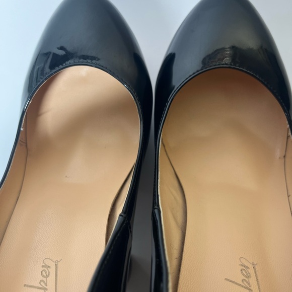 Onlymaker platform Pumps Round Toe Slip on Block Chunky Heels Party Black 9.5 - Picture 8 of 11